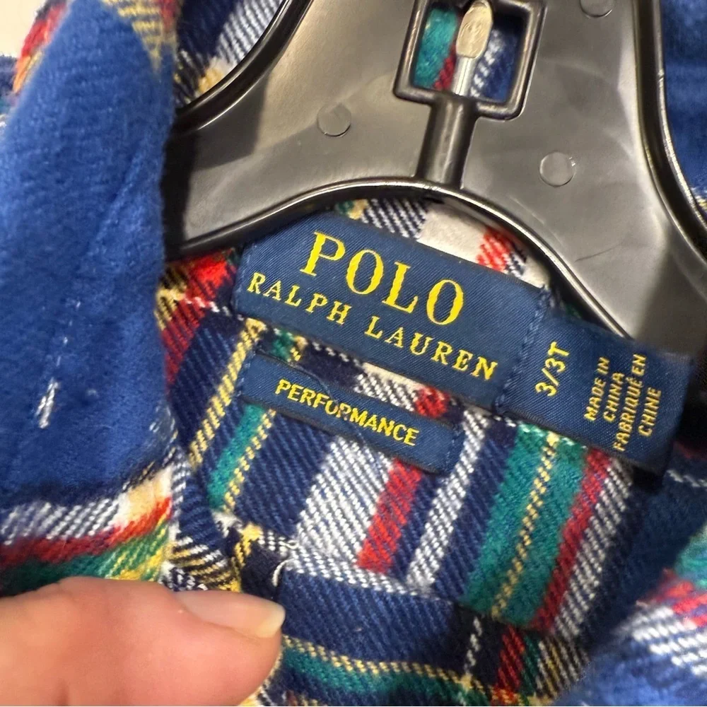 Ralph Lauren Boys 1/4 Zip Sweater & Plaid Shirt Sz 3/3T